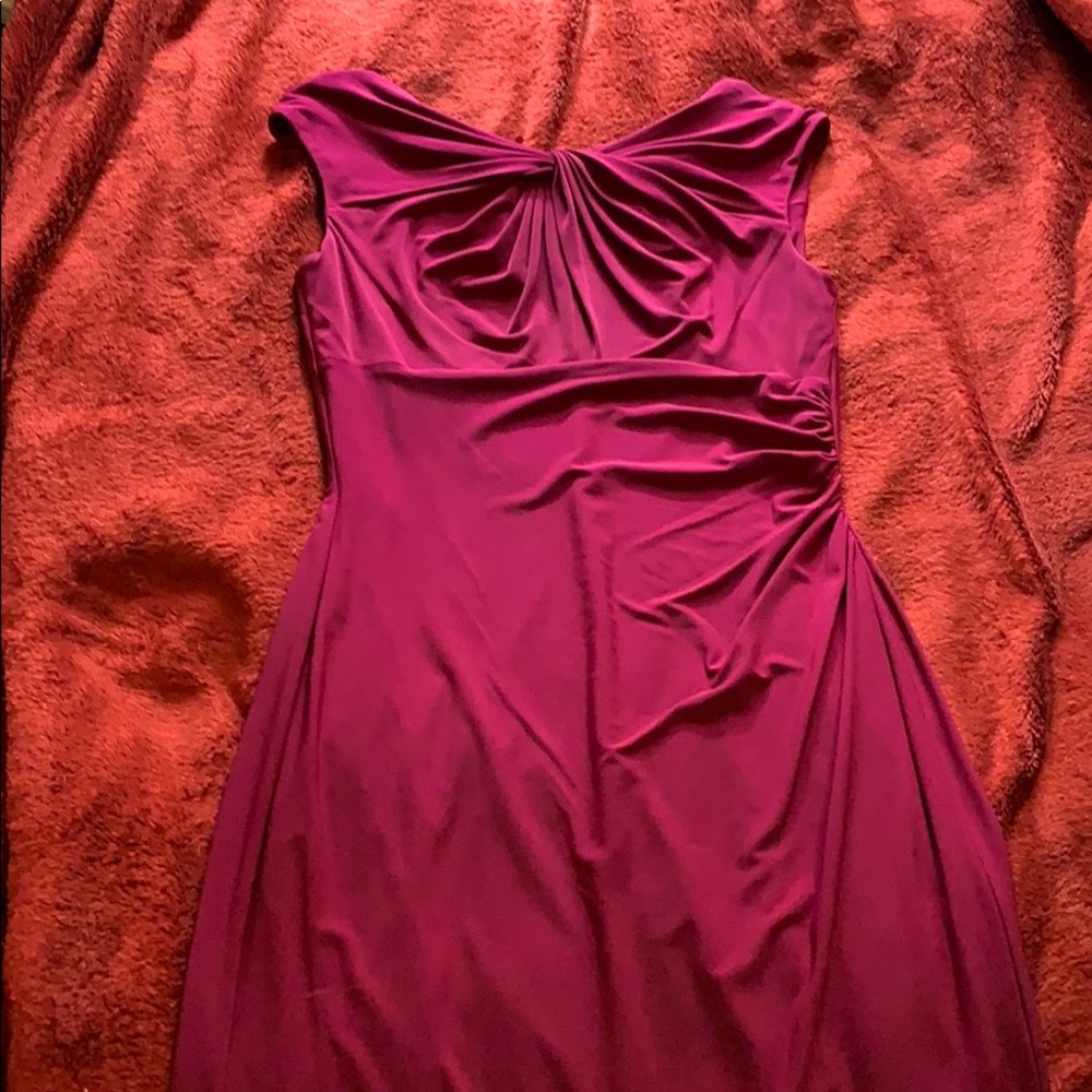 Berry colored evening dress